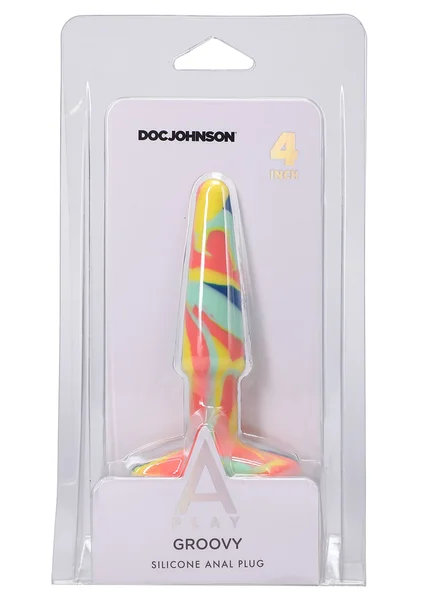 A-Play - Groovy - Silicone Anal Plug - 4" — image 3 of 6