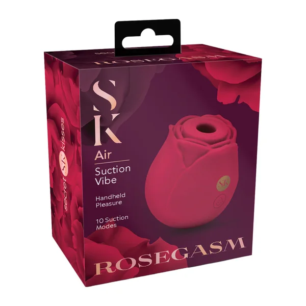 Secret Kisses Rosegasm Rechargeable Silicone Clitoral Pressure Wave Stimulator - Red — image 7 of 11