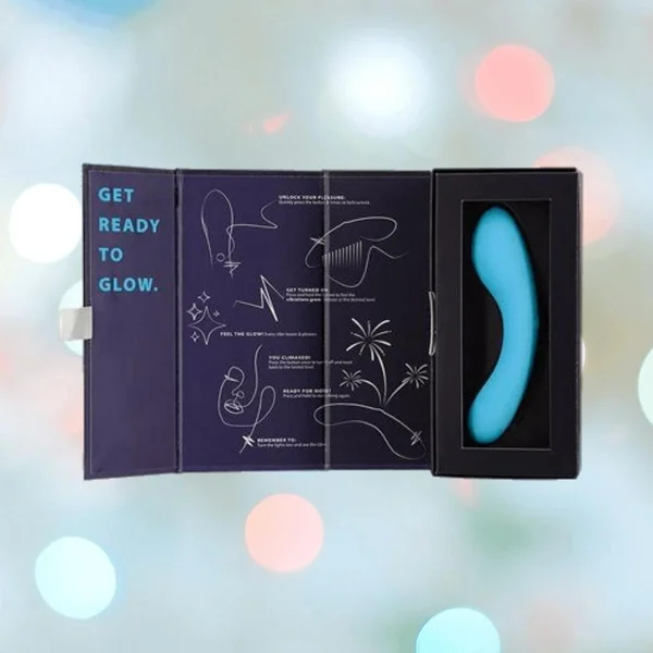 The Mini Swan Wand Rechargeable Waterproof Silicone Glow In The Dark G-Spot Vibrator - Blue — image 10 of 13