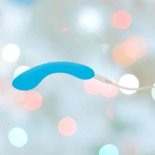 The Mini Swan Wand Rechargeable Waterproof Silicone Glow In The Dark G-Spot Vibrator - Blue — image 12 of 13