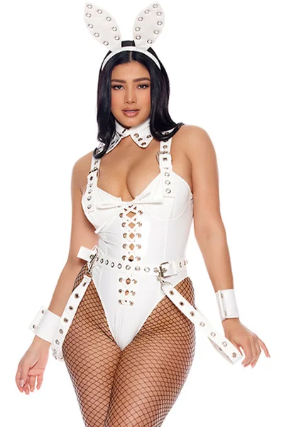 Forplay Stud Me Out 5 Piece White Bunny Costume — image 4 of 6