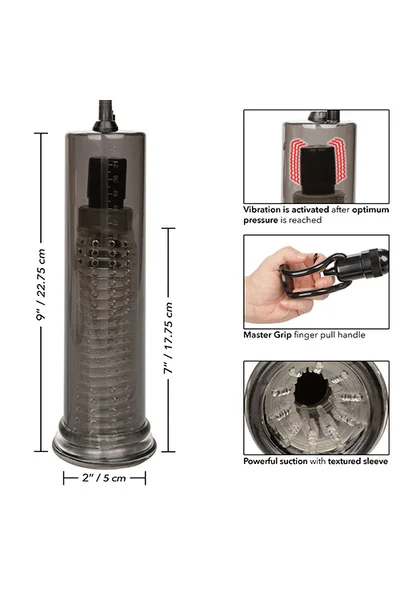 California Exotic Vibro Air Pump 9" Vibrating Penis Pump with Pressure Activation — image 11 of 12