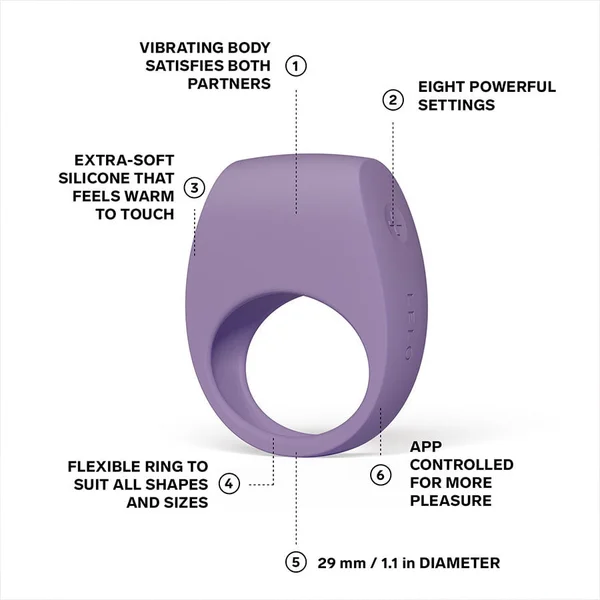 Lelo Tor 3 App Controlled Vibrating Silicone Cock Ring — image 4 of 8