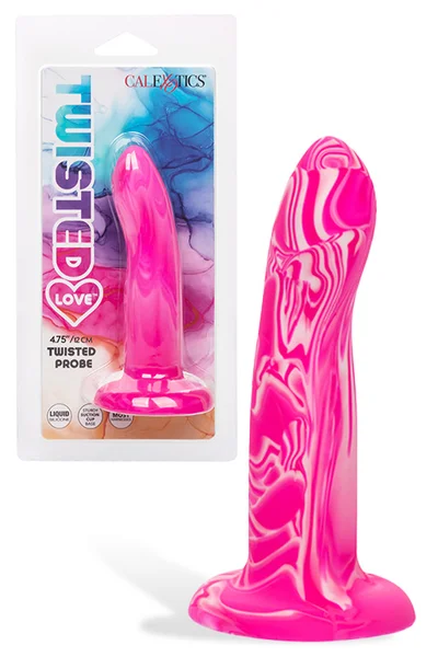 California Exotic Twisted Probe 4.75" Marbled Silicone Dildo — image 7 of 12