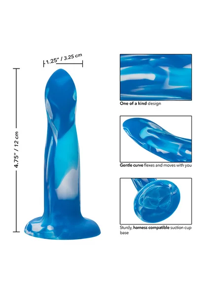 California Exotic Twisted Probe 4.75" Marbled Silicone Dildo — image 18 of 18