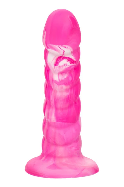 California Exotic Twisted Ribbed Probe 5.5" Marbled Silicone Dildo — image 9 of 12