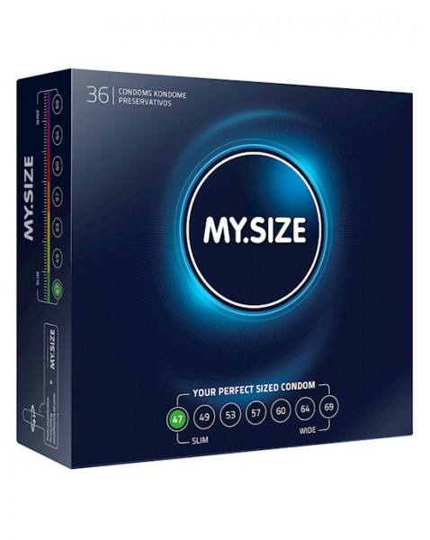 My Size Natural Latex Condom 47 Width 36 Pcs - 36pc