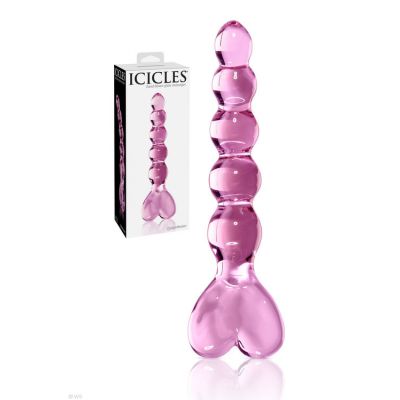 Pipedream 6 Noduled Glass Dildo with Heart Handle