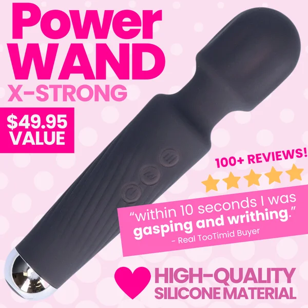 High-Power Silicone Wand Vibrator in Grey (Intense Vibrations!) — image 6 of 14