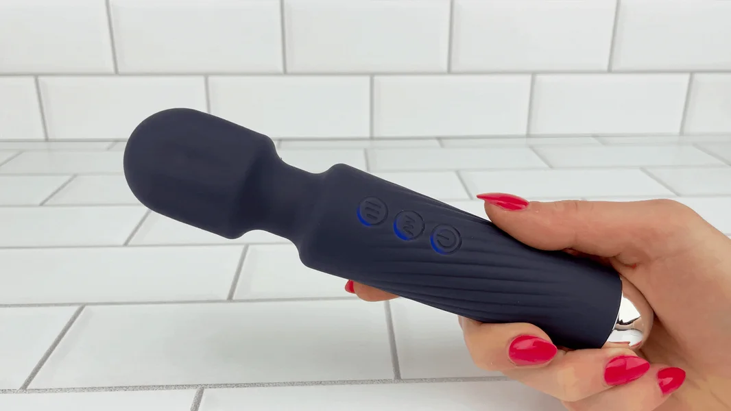 High-Power Silicone Wand Vibrator in Grey (Intense Vibrations!) — image 11 of 14