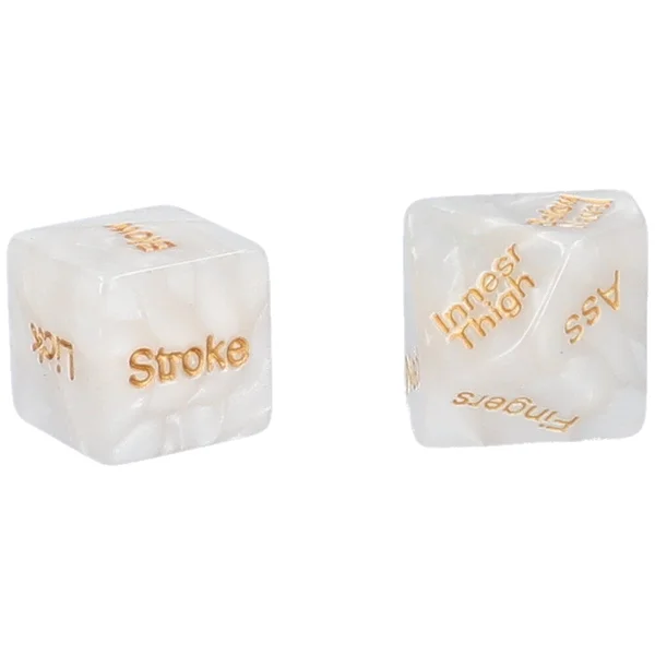 White & Gold Sex Dice — image 4 of 6