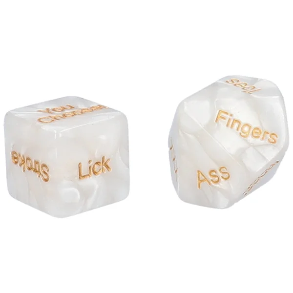 White & Gold Sex Dice — image 5 of 6