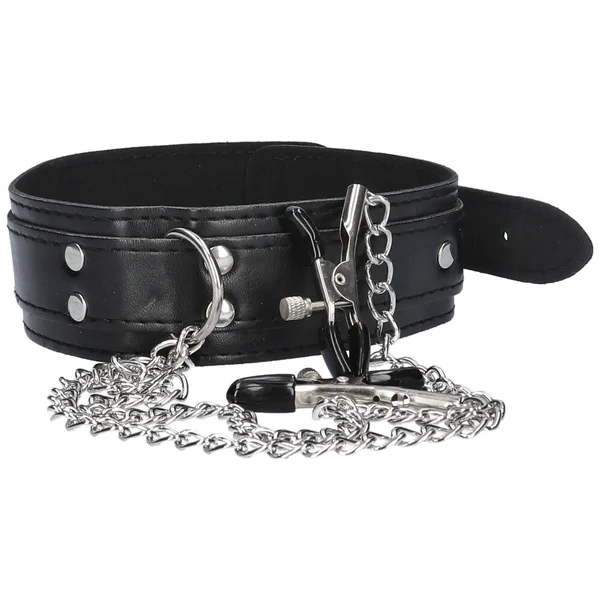 Black Collar with Nipple Clamps — image 8 of 8