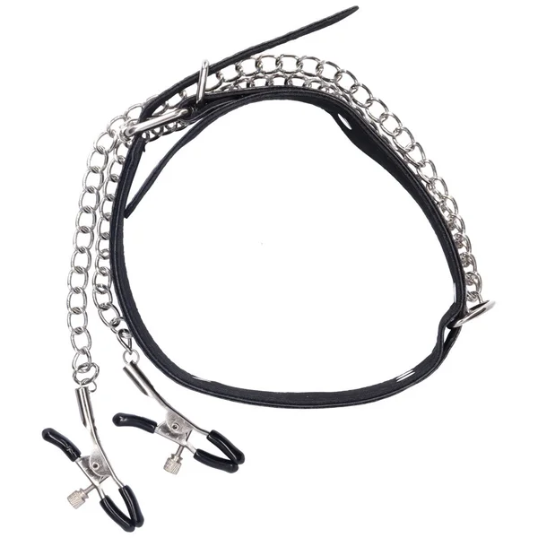 Black Collar with Nipple Clamps — image 6 of 8