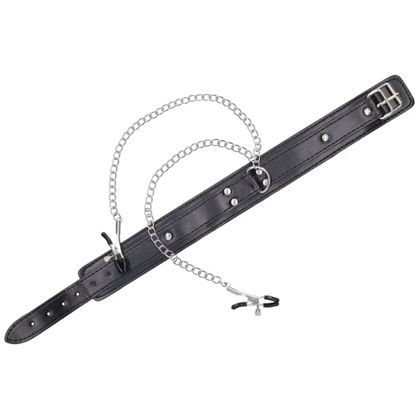 Black Collar with Nipple Clamps — image 5 of 8