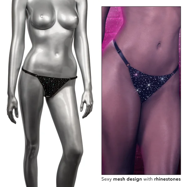 Radiance Crotchless Thong - One Size - Black — image 12 of 13