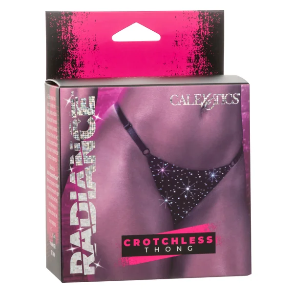 Radiance Crotchless Thong - One Size - Black — image 10 of 13