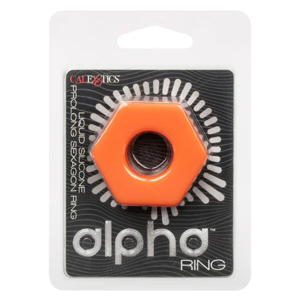 Alpha Liquid Silicone Prolong Sexagon Ring -  Orange — image 10 of 13
