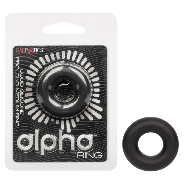 Alpha Liquid Silicone Prolong Medium Ring - Black — image 13 of 13