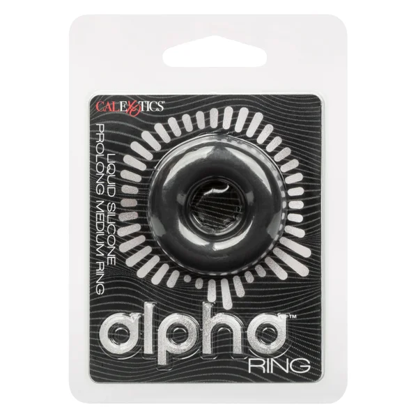 Alpha Liquid Silicone Prolong Medium Ring - Black — image 10 of 13