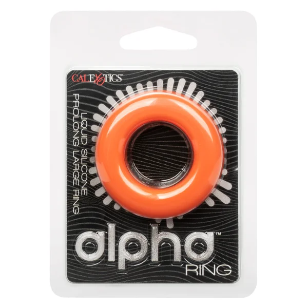 Alpha Liquid Silicone Prolong Large Ring - Orange — image 10 of 13