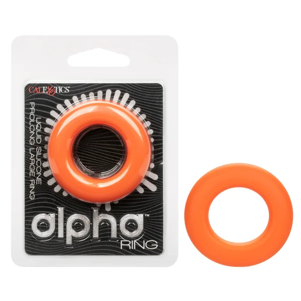 Alpha Liquid Silicone Prolong Large Ring - Orange — image 13 of 13