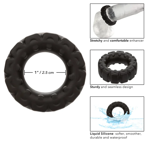 Alpha Liquid Silicone Prolong Tread Ring - Black — image 13 of 13