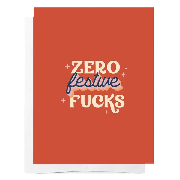 Bad on Paper Zero Festive F*cks Christmas Card — image 4 of 4