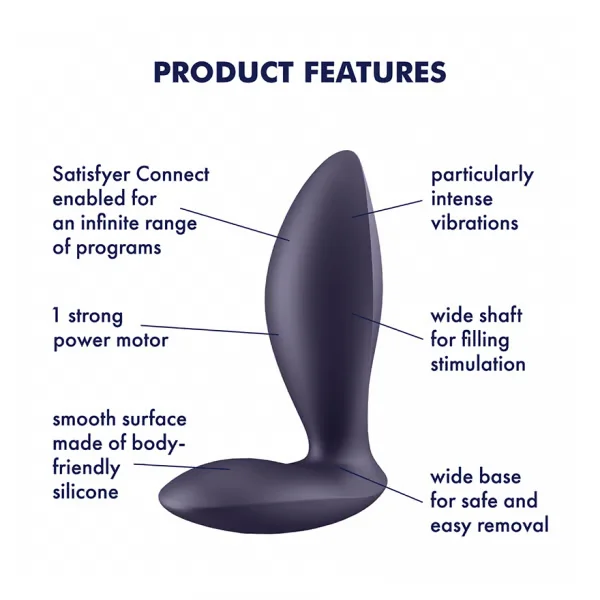 Satisfyer Power Plug App-Controlled Tapered Anal Vibrator — image 9 of 14
