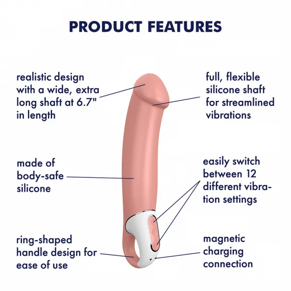 Satisfyer Master Ring Handle Girthy Vibrator — image 8 of 12