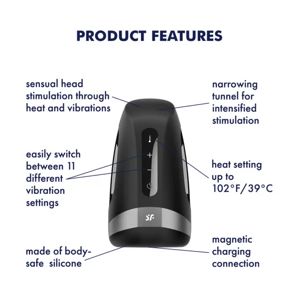 Satisfyer Heat Vibration Waterproof Vibrating Stroker — image 8 of 13