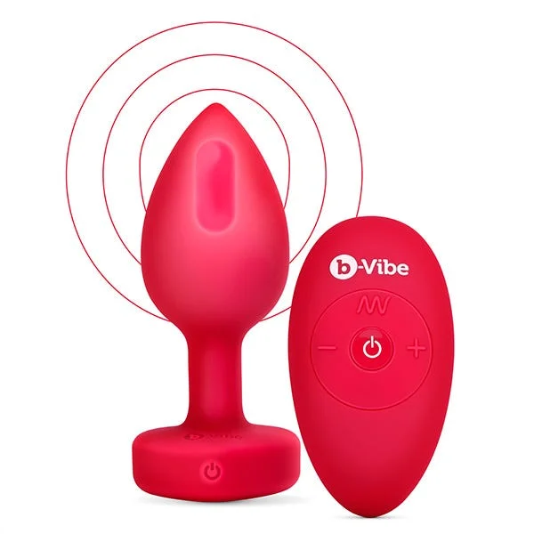 b-Vibe Remote Controlled Vibrating Jewelled Heart Butt Plug — image 9 of 12