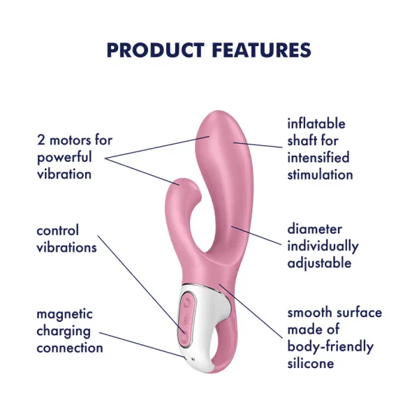 Satisfyer Air Pump Bunny 2 Inflatating Rabbit Vibrator — image 7 of 11