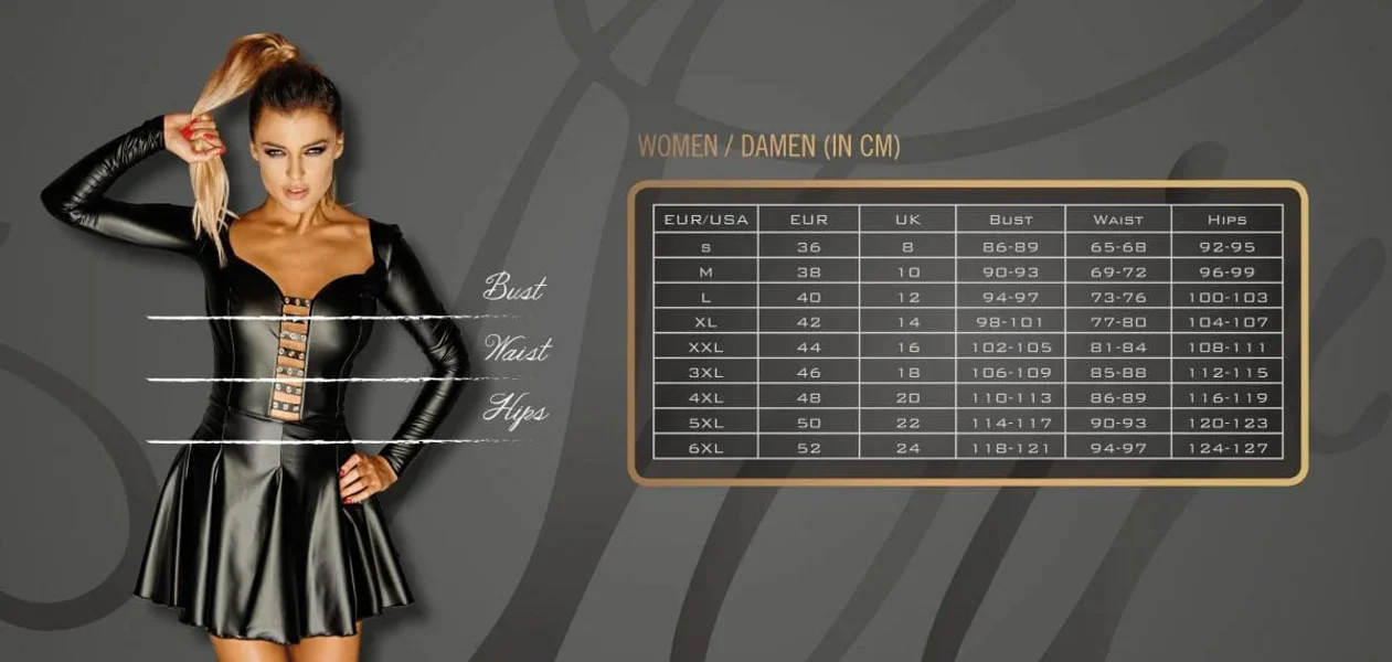 Noir Power Wetlook Pencil Dress