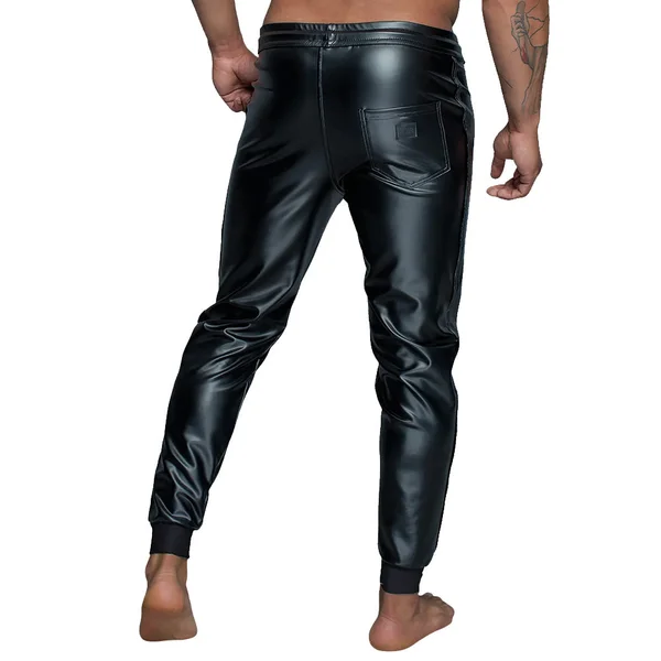 Noir Mens Power Wetlook Treggings — image 4 of 5