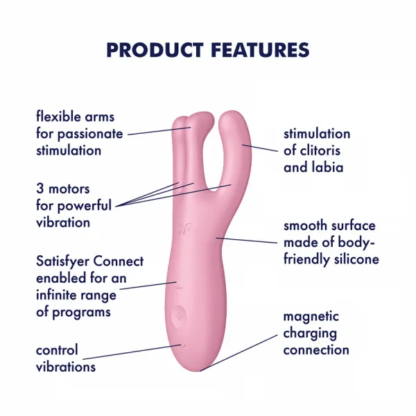 Satisfyer Threesome 4 App-Controlled Lay-On Vibrator — image 12 of 14