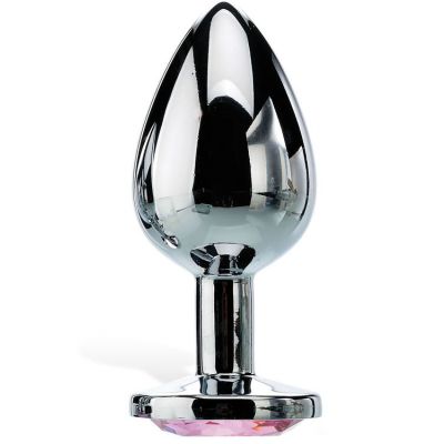 Adam and Eve 3 7 Metal Butt Plug With Faux Jewel Base