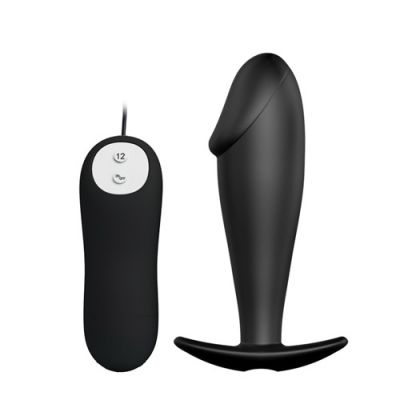 Vibrating penis shaped butt plug