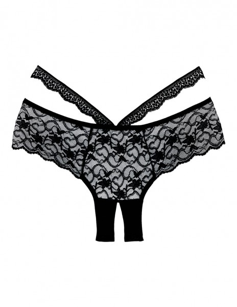 Allure Lingerie Strappy Crotchless Lace Boyshort Panty