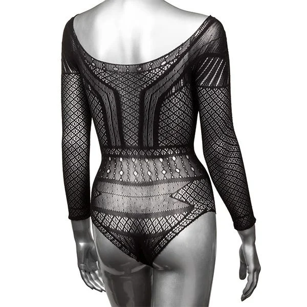 Scandal Off The Shoulder Mesh Lace Bodysuit