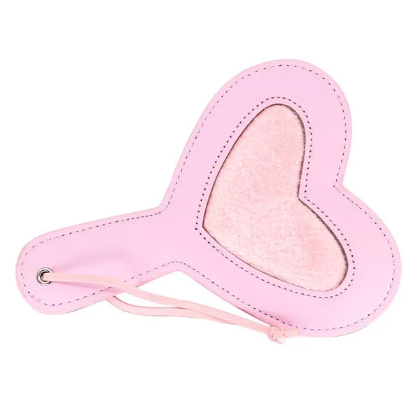 Love In Leather Faux Fur Heart Paddle — image 3 of 3