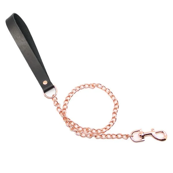 Love in Leather Chain Lead with Smooth Leather Hand Strap — image 9 of 12