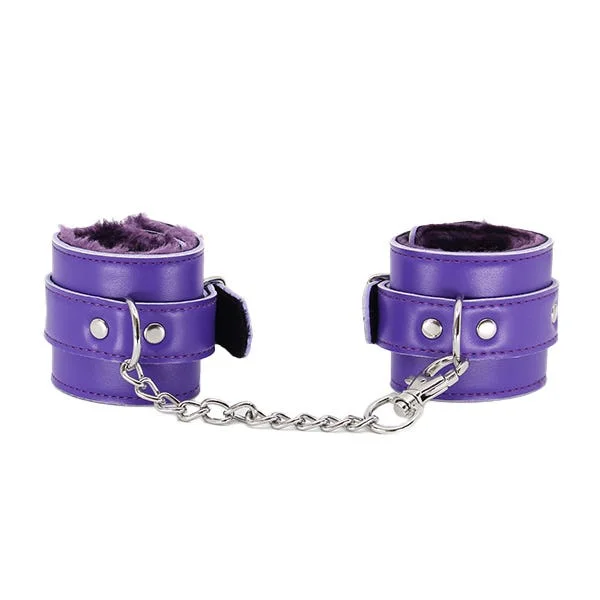 Love In Leather Leatherette Faux-Fur Lined Wrist Cuffs — image 15 of 15