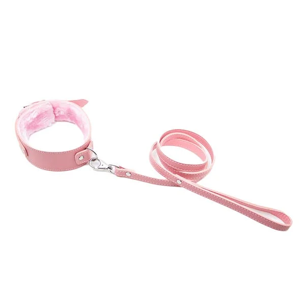 Love In Leather Faux Fur Lined Collar and Lead with Metal Detail — image 25 of 25