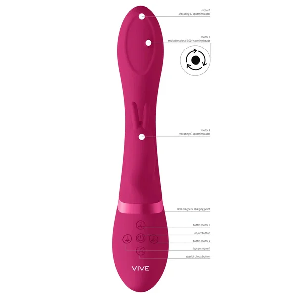 Vive Mira Rotating Beads G-Spot Rabbit Vibrator — image 14 of 17