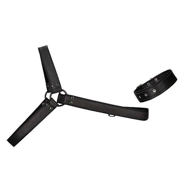 Ouch! Bonded Leather Gladiator Harness with Armband — image 7 of 12