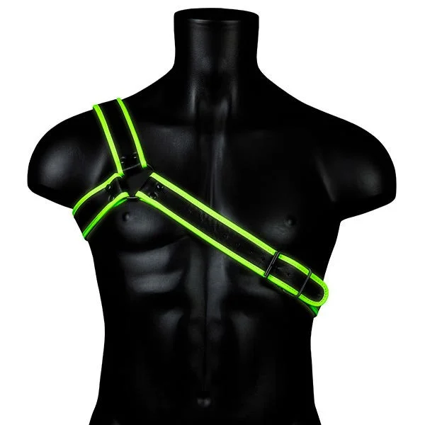 Ouch! Glow In The Dark Bonded Leather Gladiator Harness — image 3 of 4