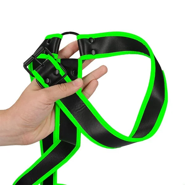 Ouch! Glow In The Dark Bonded Leather Gladiator Harness — image 4 of 4