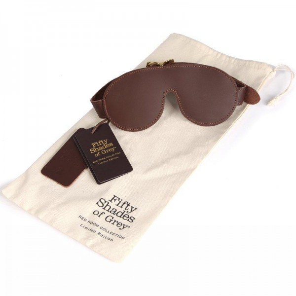 Fifty Shades Red Room Leather Blindfold
