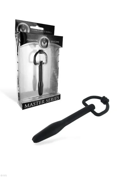 Master Series Cum-Thru D-Ring 3" Penis Plug — image 2 of 2
